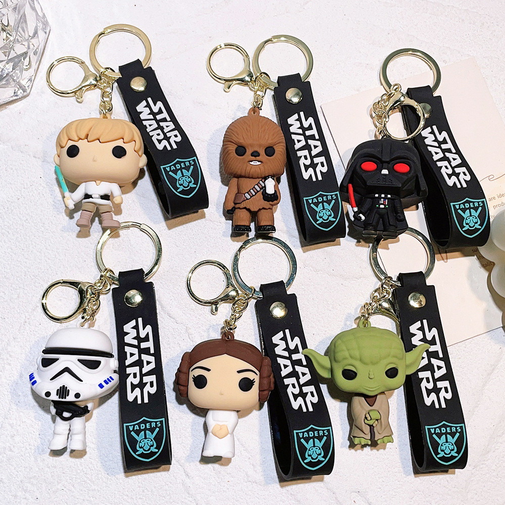ใหม่ พวงกุญแจ Star Wars Mandalorians yoda จี้พวงกุญแจ Baby Storm Trooper
