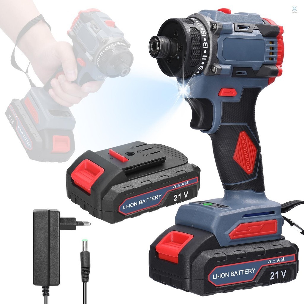21v Multi-function ไขควงไฟฟ้า 55Nm แรงบิด Brushless มอเตอร์ปฏิบัติสกรูสําหรับเครื่องใช้ในบ้านเฟอร์นิเจอร์ติดตั้งยานยนต์ Electronics ซ่อม