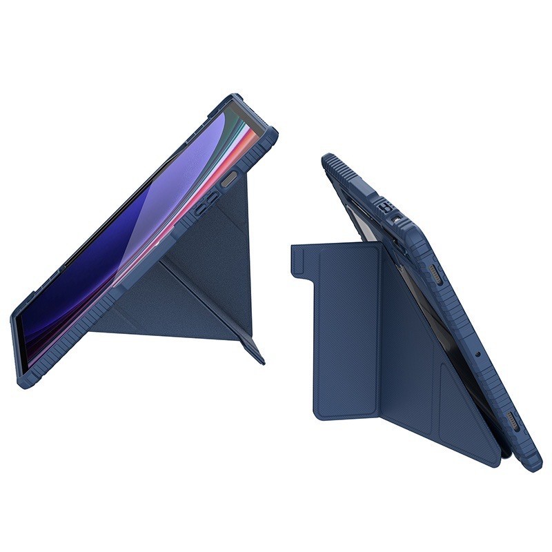 พับจีบ Y NILLKIN งานแท้ หนัง PU กันกระแทกกล้อง แบบสไลด์ได้ สําหรับ Samsung Tab S7 S8 S9 S7FE S9FE PLUS FE ใส่ปากกา