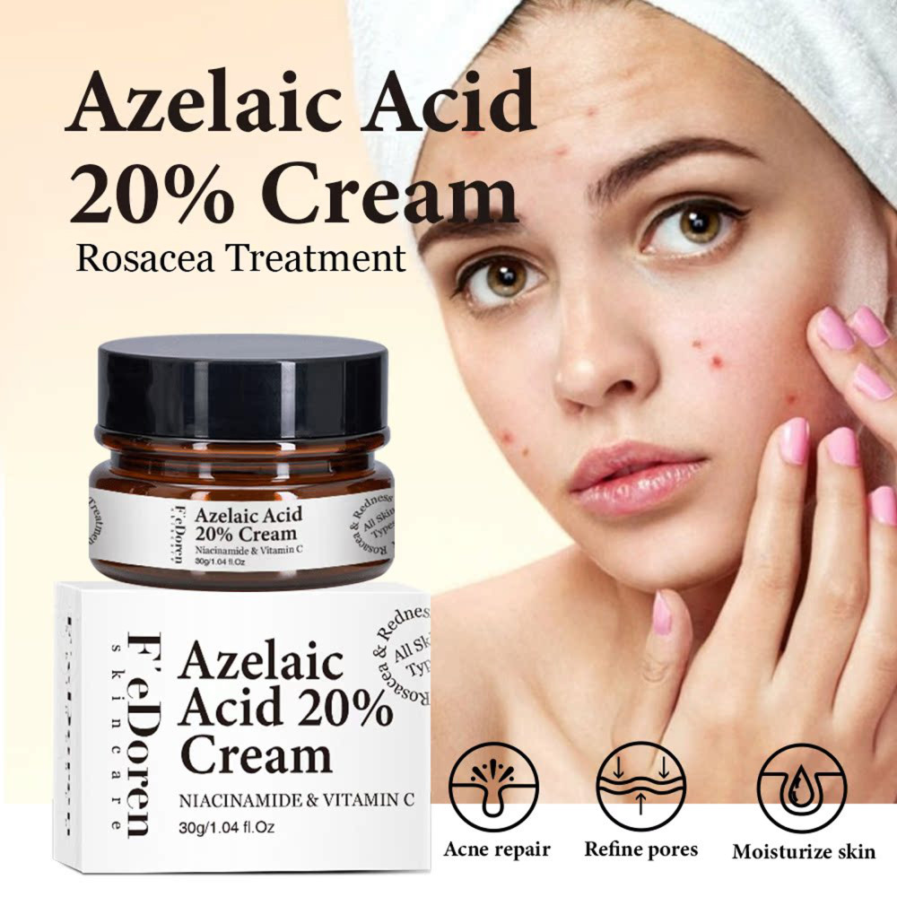 Azelaic Acid Cream, 20% Azelaic Acid Serum Cream,Face Serum Skin Care Beauty with Niacinamide & Vita