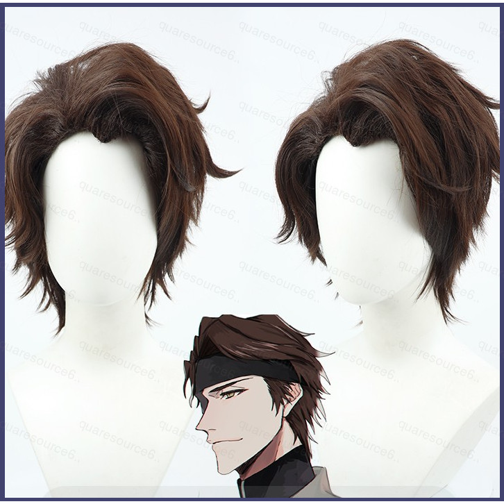 อะนิเมะ Bleach Aizen Sousuke คอสเพลย ์ วิกผมผู ้ หญิง Man Hairpiece วิกผมทนความร ้ อนปาร ์ ตี ้ ฮาโลวีน