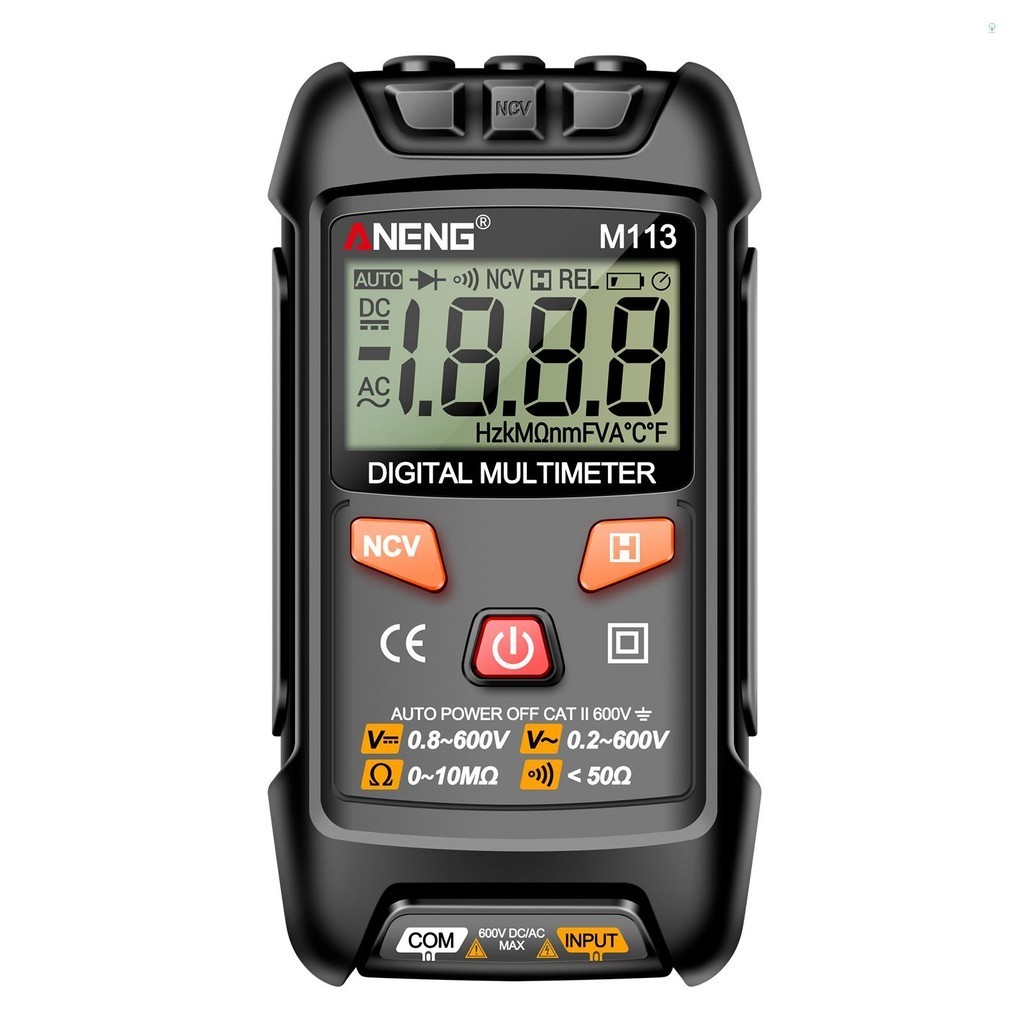 Aneng M113 เครื่องทดสอบอัตโนมัติสายเปิด/ปิดกับ Ncv ข้อมูล Lcd เครื่องวัดความต้านทาน Ncv ข้อมูลอัตโนม