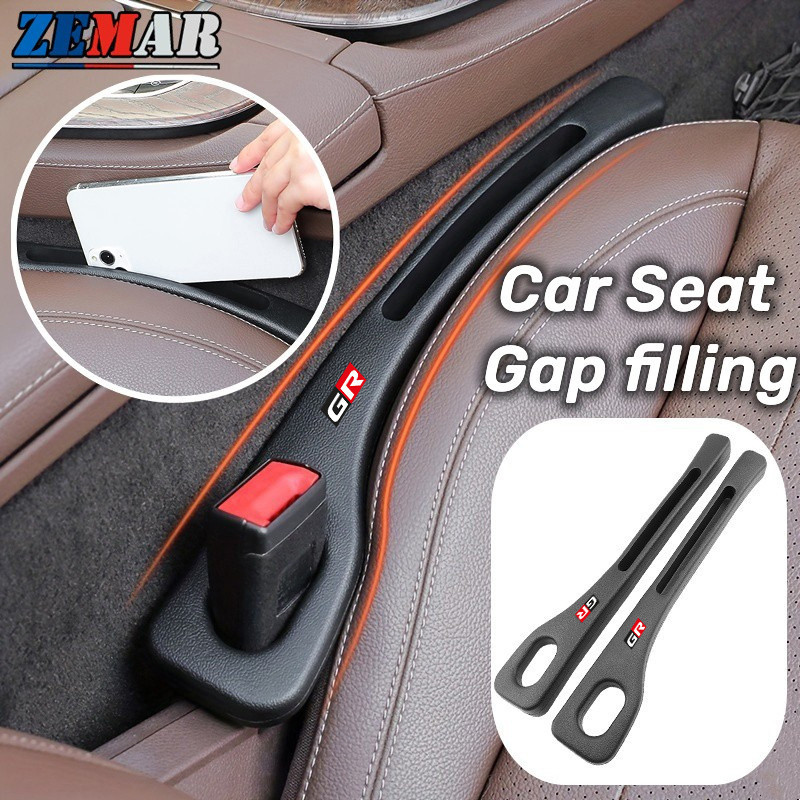1/2pcs Toyota GR รถ ที่นั่ง ฟิลเลอร์ ด้านข้าง ตะเข็บ ปลั๊ก แถบ ป้องกันการรั่วไหล เติม แถบ ตกแต่งภายในรถ ช่องว่างที่นั่ง อุปกรณ์ตกแต่งสากล for Toyota Prius Fortuner Corolla Cross CHR Camry Wish Vios Veloz Estima Sienta Yaris Ativ Altis Hilux Revo Si