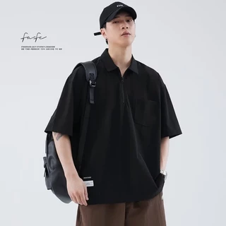 【พร้อมส่งในไทย】เสื้อผู้ชายไซส์ใหญ่ 4XL–8XL สีดำ ทรงหลวม ไม่รัด ใส่สบาย