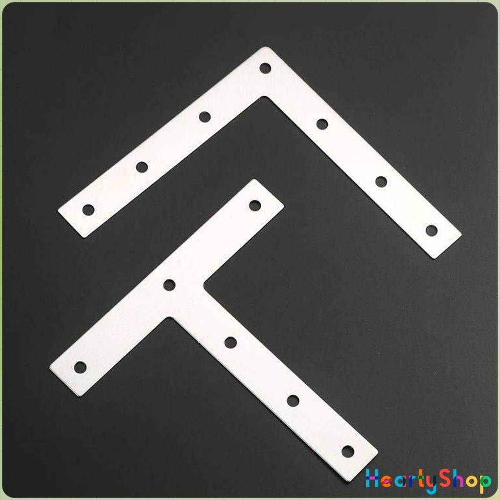HeartyShop 1 ชิ้น เหล็กฉากยึดปานประตู ฉากเข้ามุม เจาะรู ตัว L ตัว T ขนาด ขนาดต่างๆ Bracket Support Brace