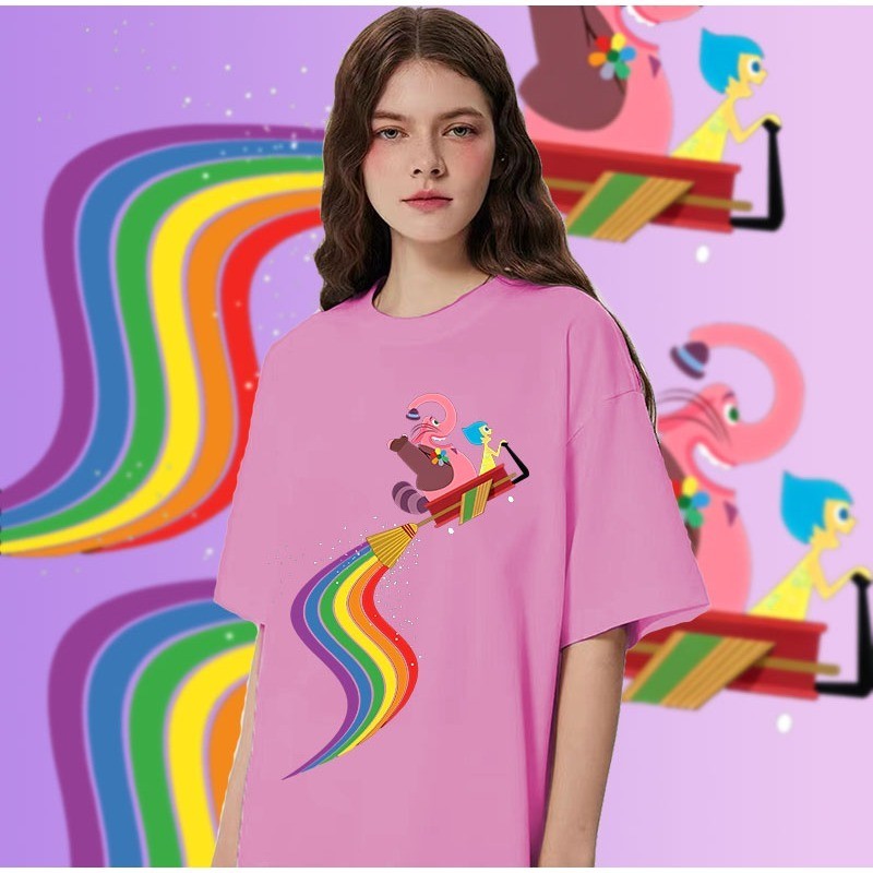 💖💖 ใหม่ Pixar 's Movie Inside Out 2 เสื ้ อยืดคอ O-neck กราฟิก 100 % สําหรับผู ้ ชายP#15 S-5XL