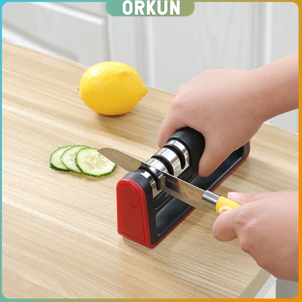 Orkun ที่ลับมีด อุปกรณ์ลับมีด หินลับมีด ลับได้ เครื่องลับมีด แท่นลับมีด / Knife sharpener ราคา ถูกที่สุด ดีลบีเคเค แกลเลอรีภาพที่ 4