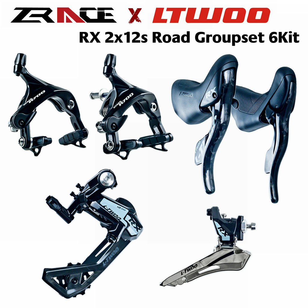 LTWOO RX 24s Road Groupset รวมเบรกคาลิปเปอร์, เชฟท์, และ derailleur ทำจากคาร์บอนไฟเบอร์ พร้อมZRACE R
