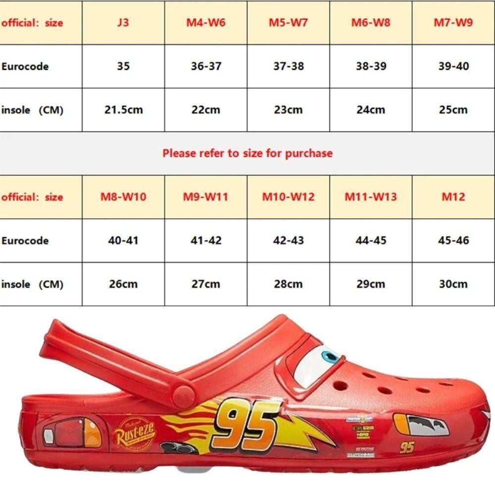 รองเท้าแตะ ENEXANDER Lightning Mcqueen Pixar, รองเท้าแตะกันลื่นสระว่ายน้ําน่ารัก, ชายหาดกลางแจ้ง การ์ตูนอะนิเมะ No95 รองเท้าแตะในรถยนต์รองเท้า