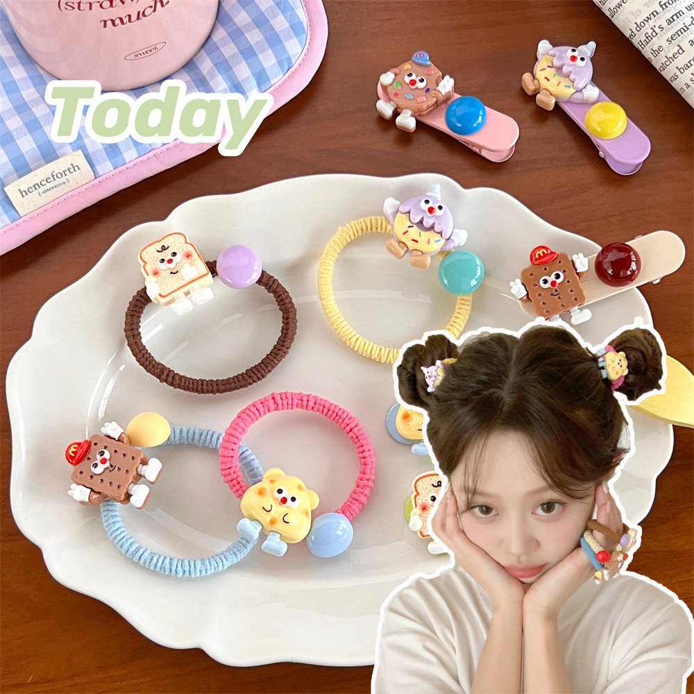 การ์ตูนน่ารักคุกกี้กับผมม้าผมหักปากเป็ดคลิปอุปกรณ์ผมที่หน้าผาก