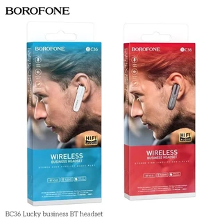 แท้100% ส่งไว รับประกัน1ปีเต็ม! BOROFONE BC36 Lucky Business หูฟังไร้สาย Bluetooth หูฟังบลูทูธ ข้างเดียว HIFI AUDIO