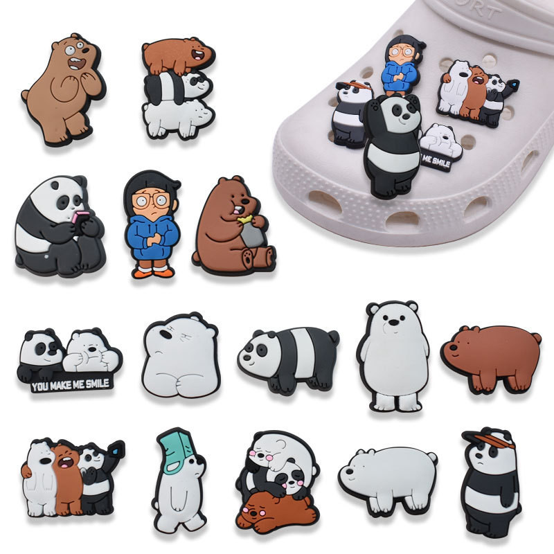 Jibbitz Croc / ปุ่ม Croc / ปุ่มจี้จระเข้ / อุปกรณ์เสริมรองเท้า Clog / We Bare Bears