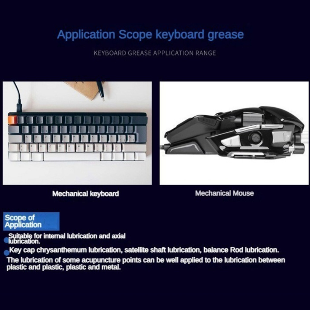 100g น้ํามันหล่อลื่นคีย์บอร์ดเกมมิ่ง จาระบี Keyboard Switch Lube Grease Switches Oil สีขาว ราคา ถูกที่สุด ดีลบีเคเค แกลเลอรีภาพที่ 9