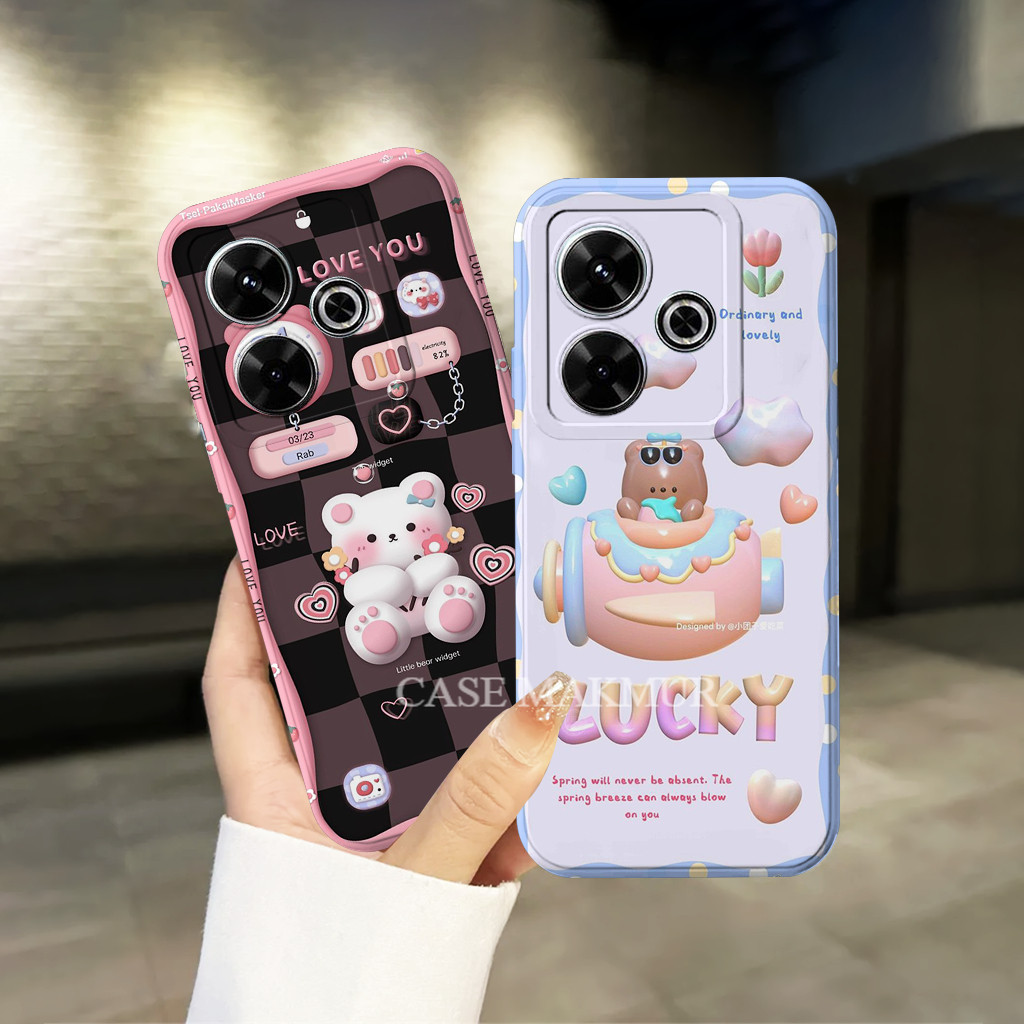 เคส Xiaomi Redmi 13 4g 2024/ 13X Be4r - กันชน - ตัวละคร - Girl Casing - K4rtun - Custom