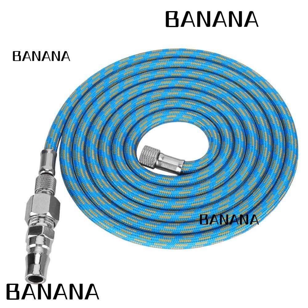 Banana1 ท่อแอร์บรัช ไนลอนสีฟ้าแปลงหลอดลมทนทานพร้อมขั้วต่อ 1/8 นิ้วอุปกรณ์เสริมปั๊มลมเครื่องอัดอากาศ