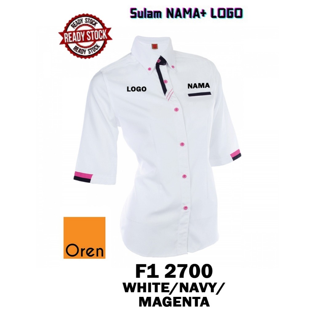 เสื้อ KORPORATE สีขาว THREE-SLEEVED F12700 แบรนด์สปอร์ตสีส้ม