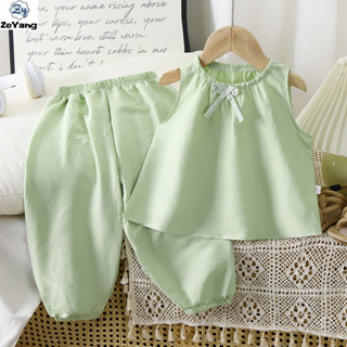 [ZY] 70-150 สต็อกเด็กชุดลำลองชุดเด็กบ้านสวมใส่ชุดนอนเสื้อผ้า…