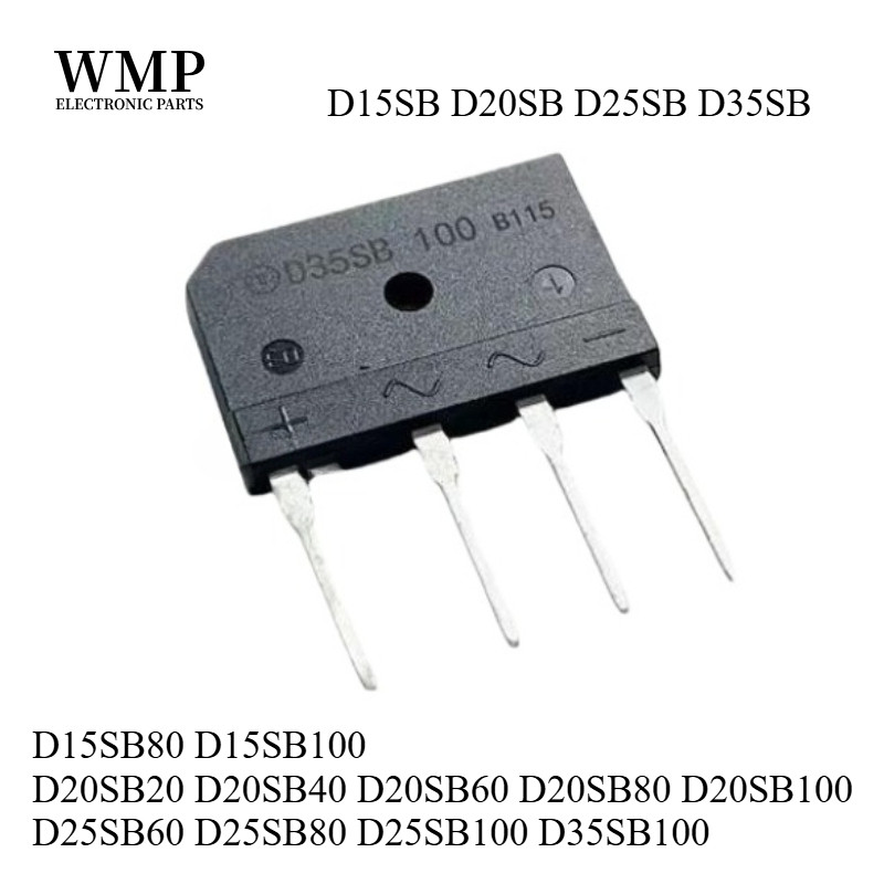 D15sb D20SB D25SB D35SB Series Bridge Rectifier สําหรับเตาแม่เหล็กไฟฟ้า D15SB80 D15SB100 D20SB40 D20