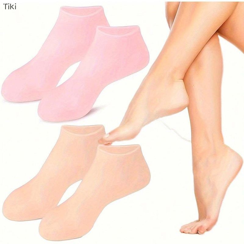 ถุงเท้ายืดหยุ่น ป้องกันการแห้งกร้าน คืนความอ่อนเยาว์ 1 คู่