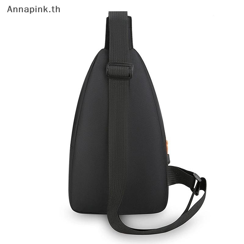 Ank Fashion Mens Chest Bag Handbag Lightweight Oxford Fabric Crossbody Shoulder Bag Stylish Casual เอวแพ็คชายกระเป๋าหน้าอก EN