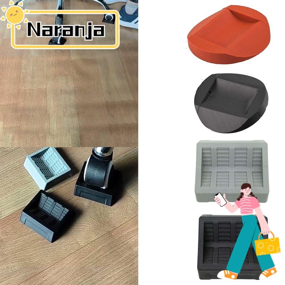 Naranja เฟอร์นิเจอร์ล้อถ้วย,ทนทานผู้ถือล้อเก้าอี้ล็อค,ล้อสล็อตPad Universalเว้าโค้งคุณภาพสูงAnti Vibration Padตู้เย็นเตียง