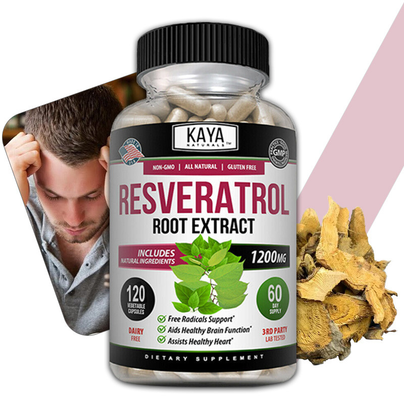 ผลิตภัณฑ์เสริมอาหาร Resveratrol รองรับความดันโลหิตและสุขภาพหัวใจ อนุมูลอิสระ สนับสนุนสุขภาพสมองและตับ บํารุงเส้นเลือด หนุนภูมิสุขภาพสุขภาพผิว