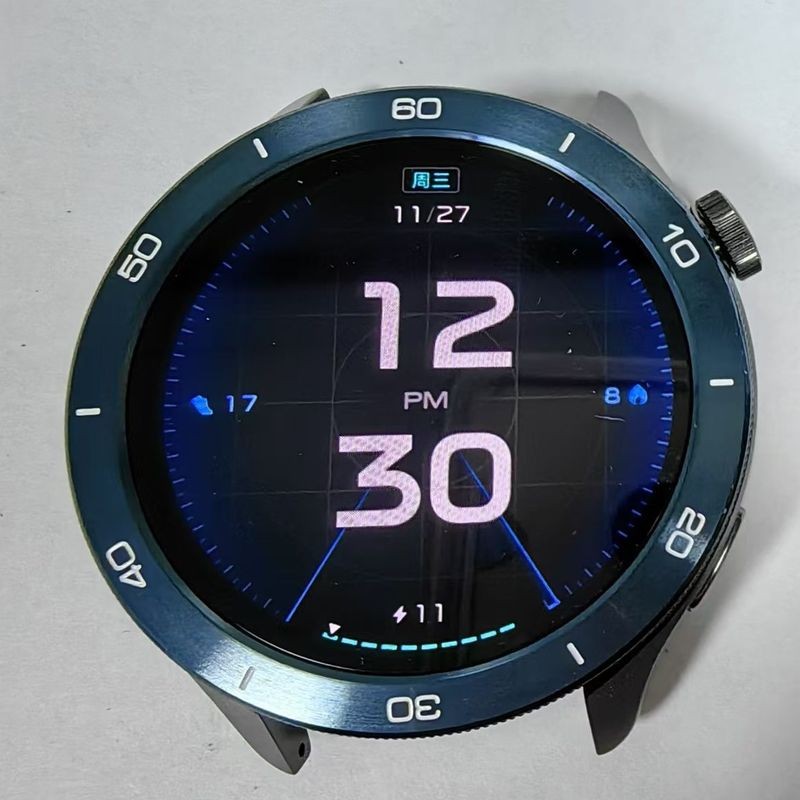 เหมาะสําหรับต้นฉบับ Xiaomi watchS3/S4 เปลี่ยนฝาสแตนเลสสีดํา Rainbow Blue Dual Time Zone สีเหลืองที่สวยงาม