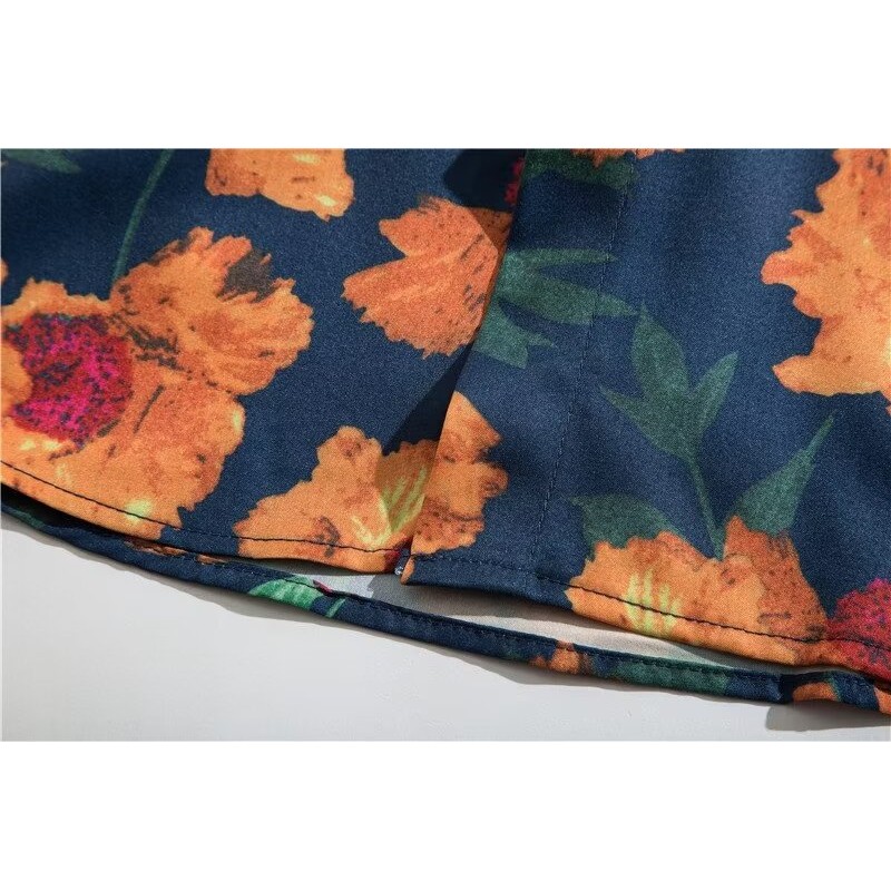 ภาพสีน้ํามัน ย้อนยุค บาล์ม พิมพ์เสื้อสไตล์ฮ่องกงแขนสั้นเสื้อขี้เกียจ