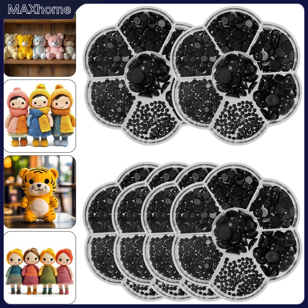 500 ชิ้น ตุ๊กตาทําตา ดวงตาพลาสติก สําหรับทําตุ๊กตาหมีเท็ดดี้ สีดํา ตาตุ๊กตาแมว ตุ๊กตา 3-12 มม