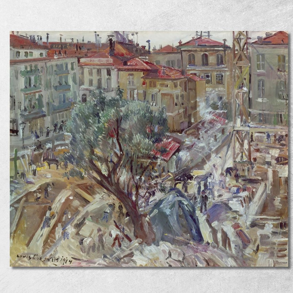 New Building In Monte Carlo Lovis Corinth, lcr63 ภาพพิมพ์บนผ้าใบแคนวาส