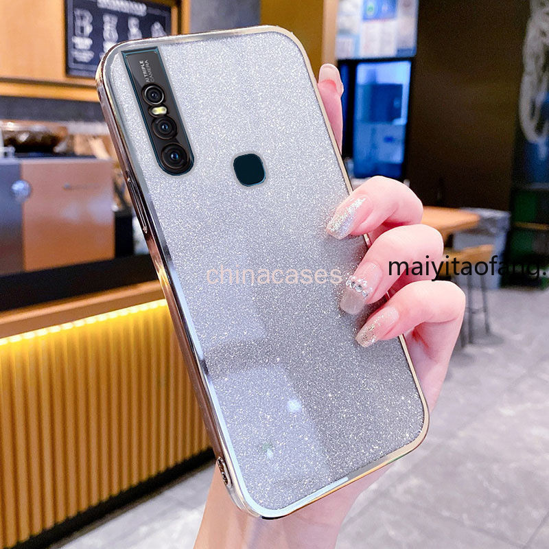 เคสสําหรับ VIVO 1819 VIVO V15 วงเล็บแม่เหล็กหรูหรา TPU แฟลชกระจกแต่งหน้าแบบนิ่ม + สร้อยข้อมือเคสโทรศัพท์ - รูปที่ 5