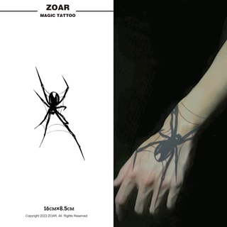 ZOAR-177 แทททูกันน้ำ สติ๊กเกอร์รอยสักสมุนไพร แมงมุม กันน้ำ กันรอย ยาวนาน กึ่งถาวร แสดงสี เหมือนจริง