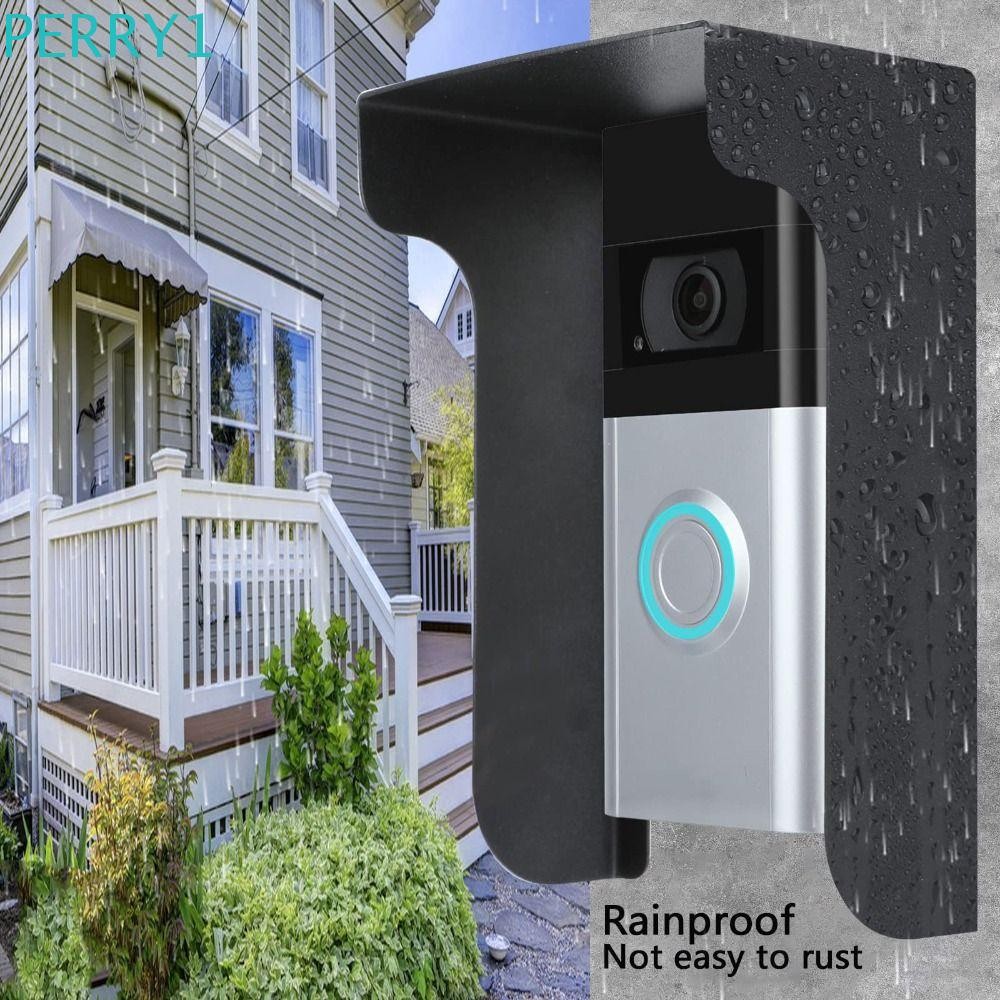 Perry Doorbell Protector,กันฝนกันฝุ่นออดฝาครอบฝน,ทนทานAnti Glare Sunใช้งานร่วมกับ Weather-Blockingควบคุมปุ่มกดฝาครอบกันน้ํากลางแจ้ง