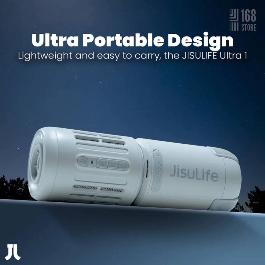 Jisulife Outdoor Fan Ultra1 Light Grey แรงลม 10 ระดับ 45K RPM thumbnail 5