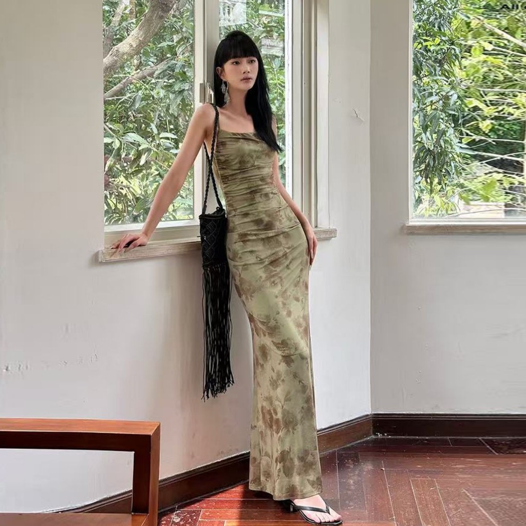 ชุดเดรสสวย ๆ สีเขียว ผ้าตาข่ายลายดอกไม้ - รูปที่ 5