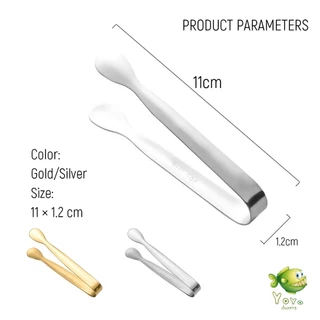 YOYO ที่คีบน้ําแข็ง สเตนเลส SizeMiNi คีบน้ําตาล ขนมหวาน ขนาดเล็กถนัดมือ 1ชิ้น พร้อมส่งในไทย Ice clip