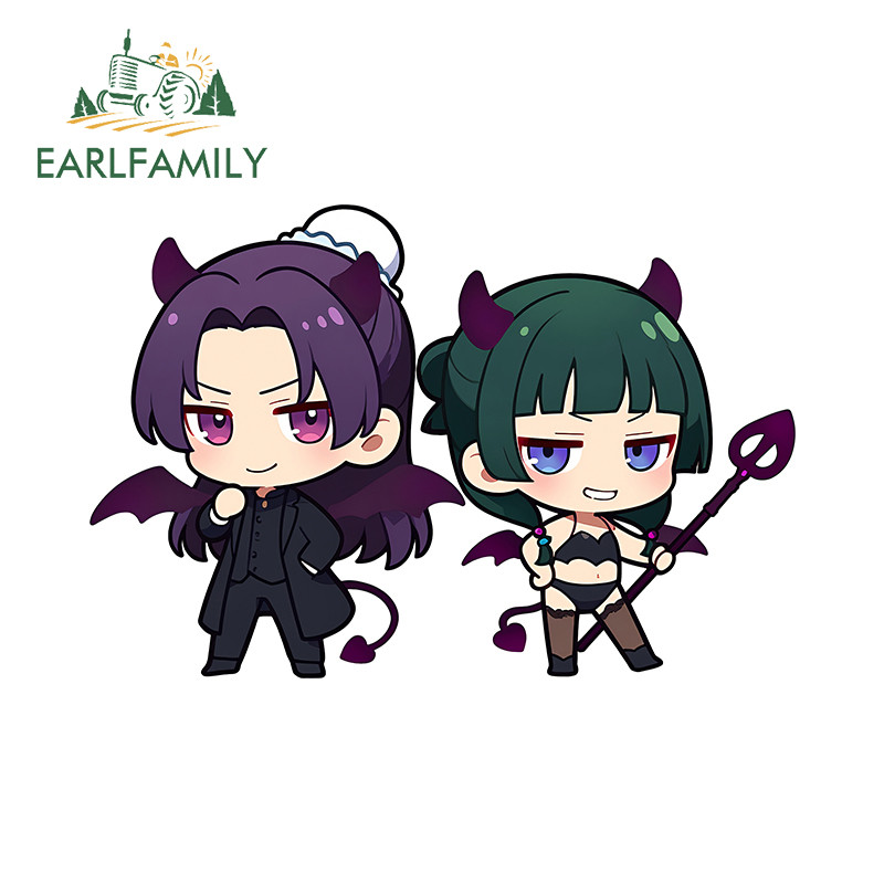 EARLFAMILY Maomao สติกเกอร์รถบุคลิกภาพกันน้ํารถจักรยานยนต์ Campervan กระจกด้านหลังไวนิล Decal Kawaii