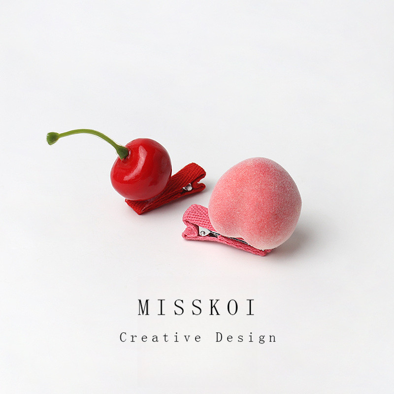 MISSKOI Super จําลองอาหารของเล่นสนุกผลไม้ Hairpin ด้านข้างคลิปอุปกรณ์เสริมผมตลก Creative Hairpin