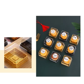 (มาถึงภายใน 24 ชั่วโมง)กลม สี่เหลี่ยม ฝา เค้กส้มอบ ไข่แดงกรอบกล่อง（50PCS）