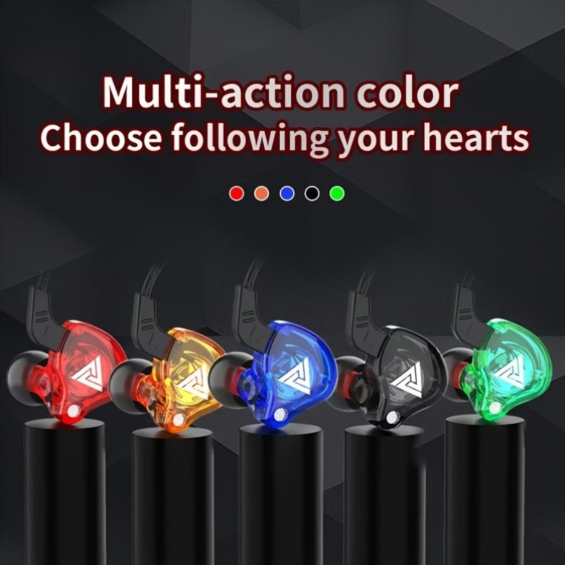 หูฟัง QKZ รุ่น AK6 in ear สายยาว 1.2 เมตร ของแท้100% หูฟังเสียบสาย สำหรับโทรศัพท์
