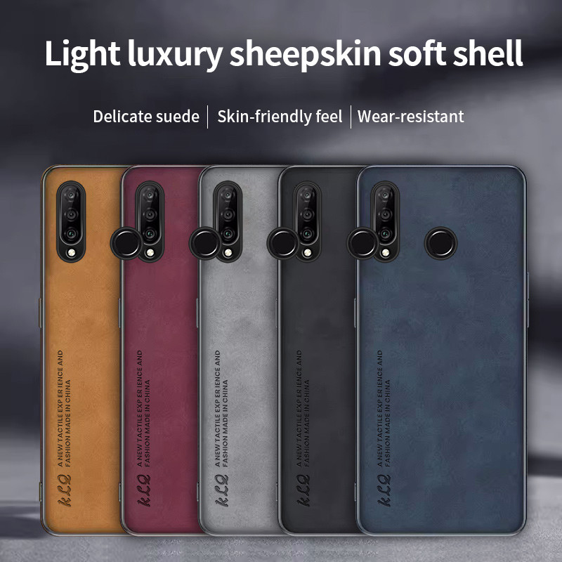 สําหรับ Huawei Y7 Y7A Y6P Y6 Pro Y8P Y9S Y9 Prime เคสโทรศัพท์ใหม่หนังแกะหนังนิ่ม Frosted Anti Drop เคสป้องกัน