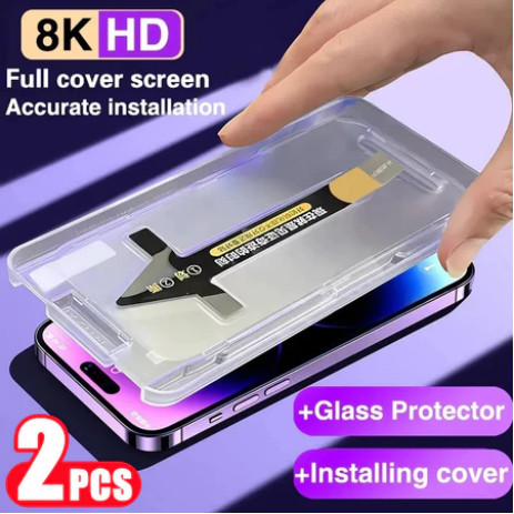 ฟิล์มนิรภัยพร้อมห้องดูดฝุ่น for Redmi 13C Note 13 11 9A 10C 14C Redmi Note 9 10 11 Note 12 13 8 กระจกนิรภัยป้องกันการตก