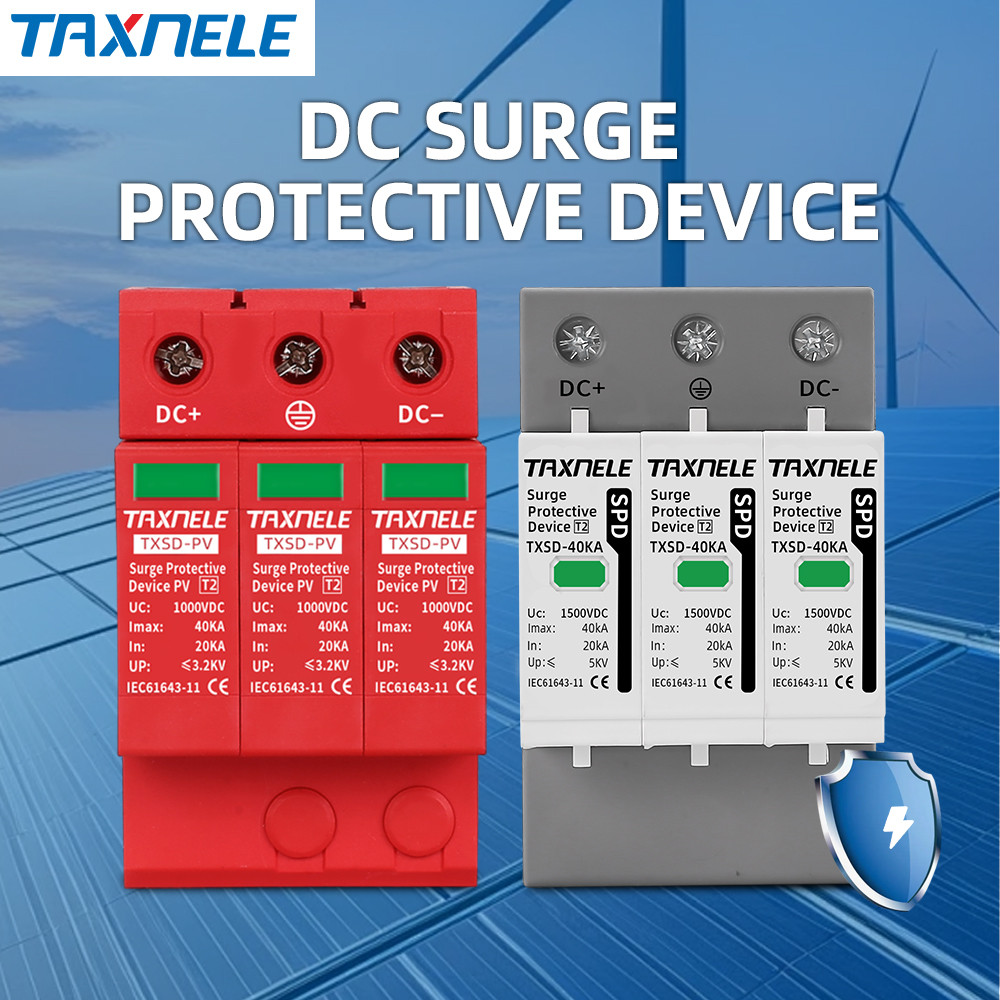 Dc SPD Surge Protector PV Photovlusic 1000Vdc 1500Vdc 40KA 3P Surge ป้องกัน Lightning Protector