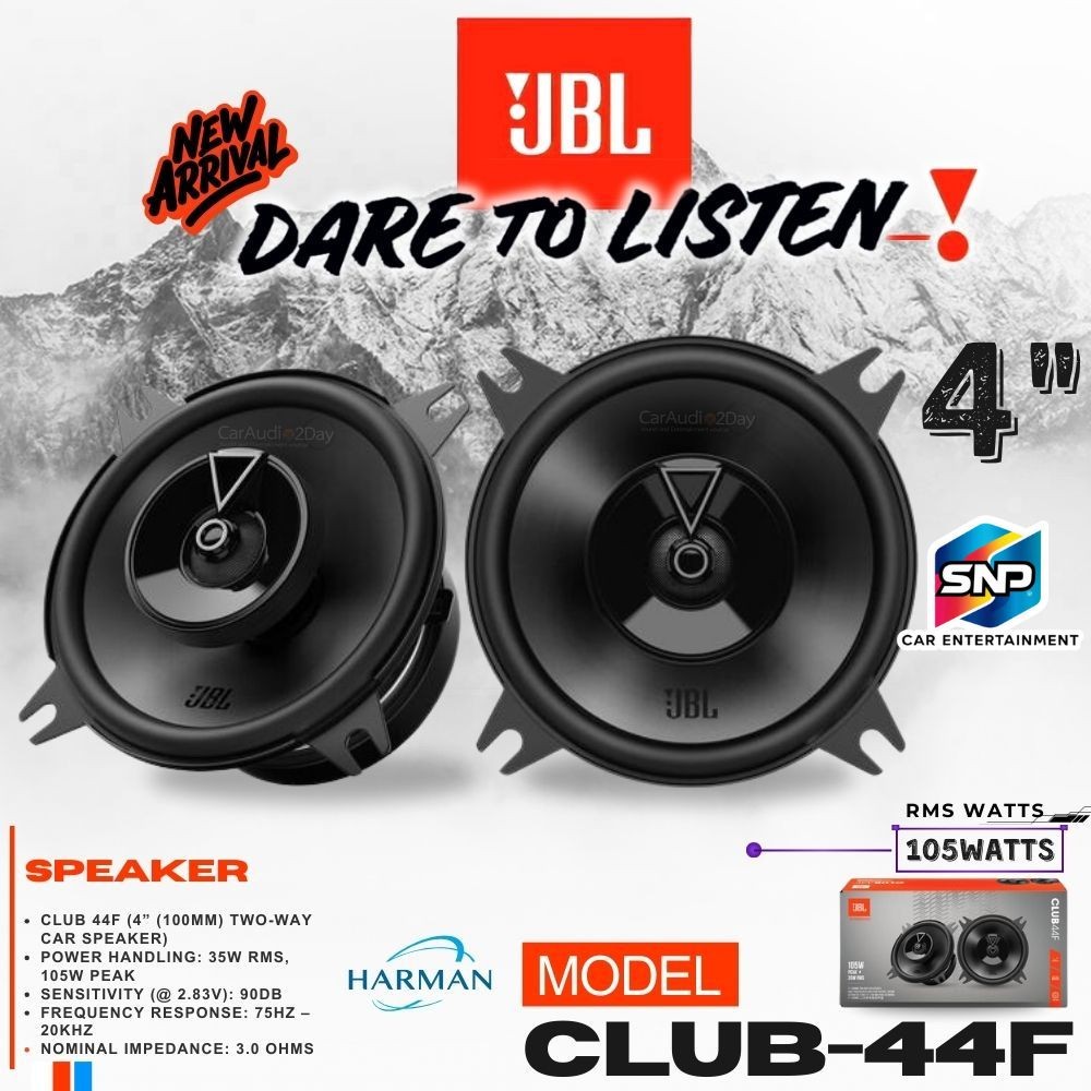 SNP SOUND [ลำโพง JBL ของแท้100%] JBL CLUB 44F ลำโพงแกนร่วมติดรถยนต์ coaxial 4นิ้ว 350watts