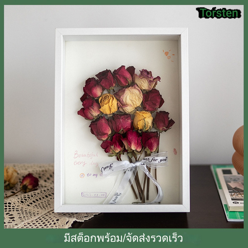 กรอบรูป กรอบรูปไม้ แบบกลวง ลึก3ซม. วางได้แนวตั้ง/นอน DIY กรอบรูปใส่ดอกไม้แห้ง มินิมอล