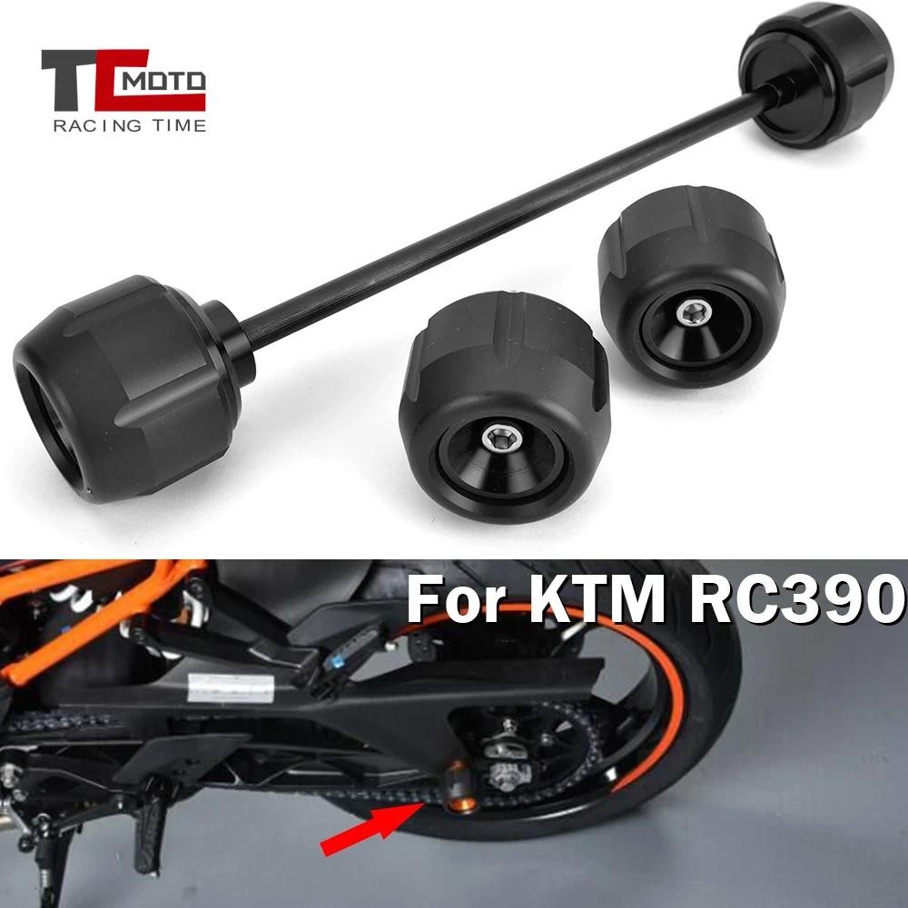 สําหรับ KTM RC 390 2022-2023 รถจักรยานยนต์ด้านหน้าด้านหลังเพลาส้อมล้อ Protector Crash Slider RC390 2