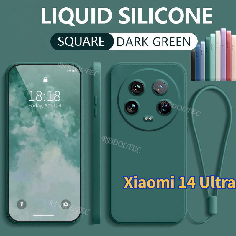 เคสโทรศัพท์มือถือ ซิลิโคนนิ่ม ผิวด้าน พร้อมสายคล้องมือ และสายคล้อง สําหรับ Xiaomi 14 Ultra Mi 14 Ultra Mi14Ultra 14U Xiaomi14Ultra 14Ultra