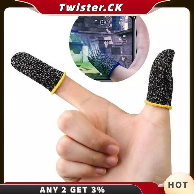 Twister.ck ปลอกนิ้วเล่นเกม ระบายอากาศ บางพิเศษ สําหรับ Pubg Mobile Games Touch Screen 1 คู่