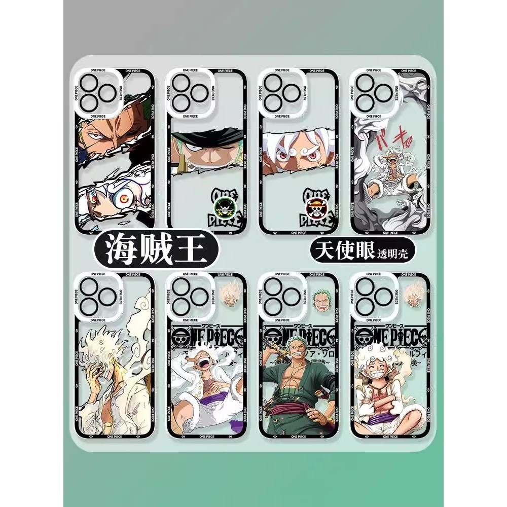 สําหรับ iphone 15 Pro Max 11 14 13 12 7 8 Plus เคสโทรศัพท์การ์ตูนซิลิโคนกรณีอะนิเมะ One Piece Nica Luffy Zoro Chopper ปกหลังร้อนโปร่งใส Shell ญี่ปุ่น
