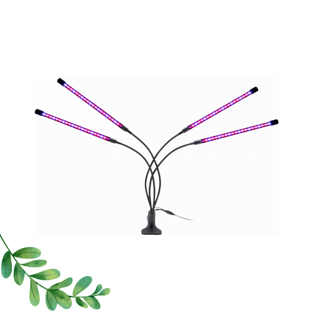 ไฟ LED ปลูกต้นไม้ ไฟปลูกต้นไม้ ปรับความสว่างได้ (แบบ 4 หัว)